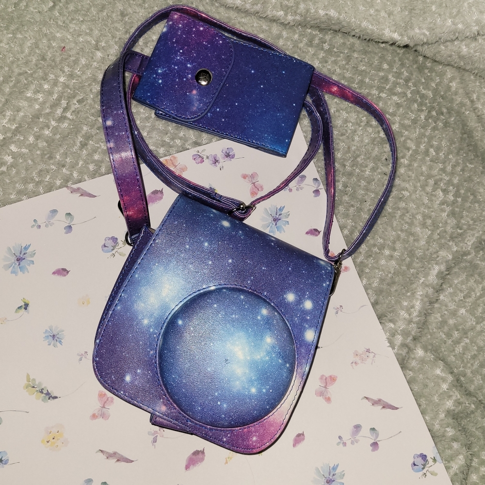 FUJIFILM Instax Mini 8 Galaxy Protective Case Detachable with Strap and Pouch